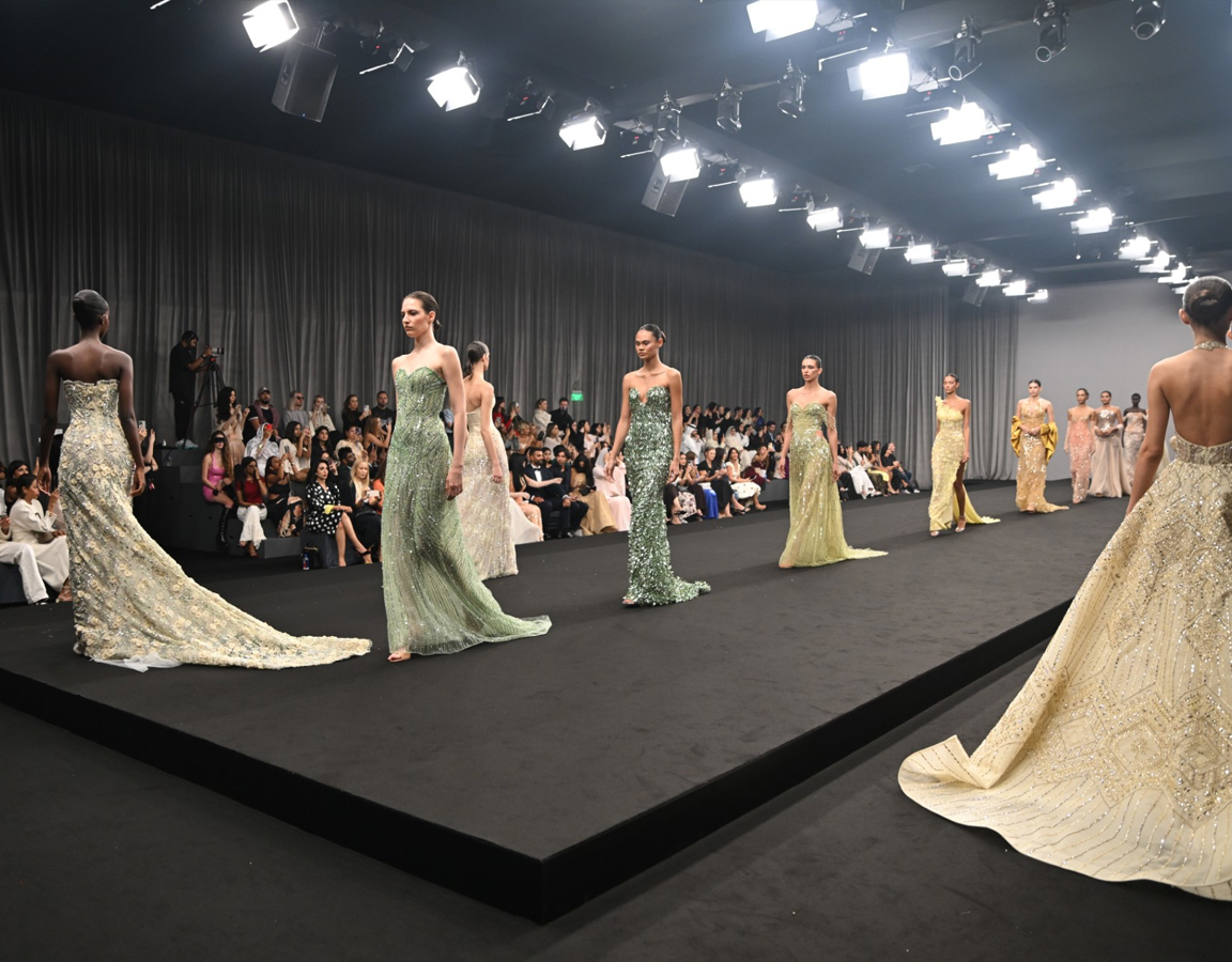 Model Ramp walking at Dubai fashion week